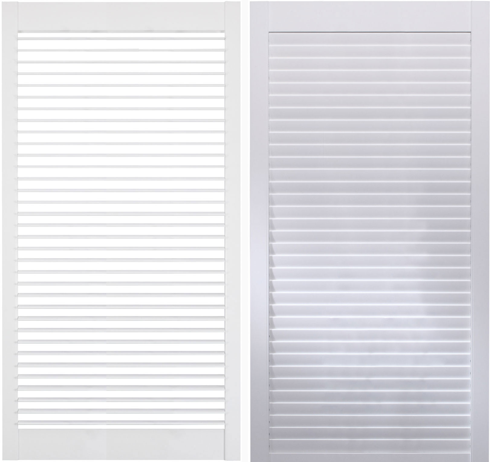 Shutters Panel Options - LOUVRE SIZES