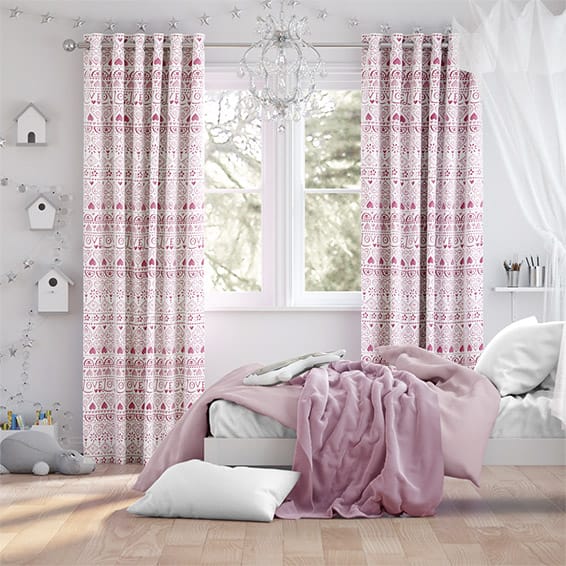 Large Sampler Pink Curtains